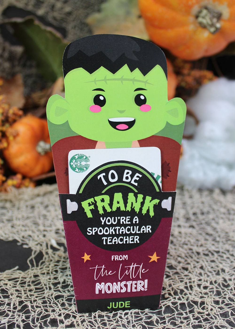 monster shaped Halloween gift card holder monster shaped Halloween gift card holder